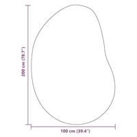 Tapijt Grijs 100 x 200 cm Polyester - thumbnail