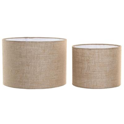 Lampenkap Home ESPRIT Lichtbruin Jute Metaal 40 x 40 x 28 cm (2 Stuks)