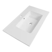 Brauer Starfall Wastafel - 80 cm - met 1 Spoelbak en 1 Kraangat - Keramiek Hoogglans Wit - thumbnail