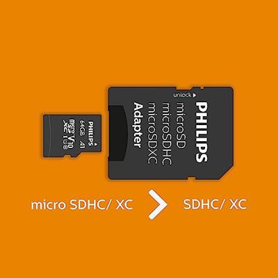 Geheugenkaart Philips micro SDXC Class 10 UHS-I U1 64GB