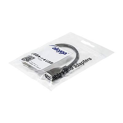 Akyga USB-kabel USB-A stekker, USB-A bus 0.15 m Zwart AK-USB-23 - thumbnail