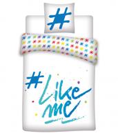 Carbotex dekbedovertrek Like Me 140 x 200 cm katoen wit - thumbnail