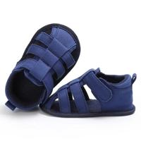 Baby Soft Bottom Canvas Peuter schoenen ademende sandalen grootte: 11cm (Blauw) - thumbnail