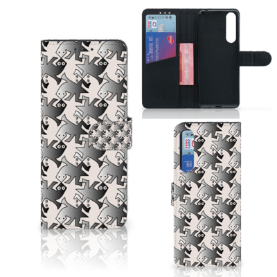 Sony Xperia 1 II | Telefoonhoesje | Met pasjeshouder | Salamander Grey Sony Xperia 1 II | Telefoonhoesje | Met pasjeshouder | Salamander Grey