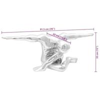 VidaXL Sculptuur zilver 91,5 x 32 x 33 cm aluminium - thumbnail