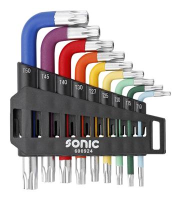 Stiftsleutelset TX, kort met kleurcode 9-dlg. 600924 Stiftsleutelset TX, kort met kleurcode 9-dlg. 600924