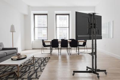 Equip 650603 70 Portable flat panel floor stand Zwart flat panel vloer standaard