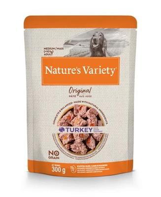 NATURES VARIETY ORIGINAL ADULT MEDIUM / MAXI POUCH TURKEY NO GRAIN