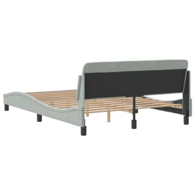 Bedframe zonder matras 120x200 cm fluweel lichtgrijs