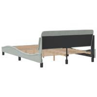 Bedframe zonder matras 120x200 cm fluweel lichtgrijs - thumbnail