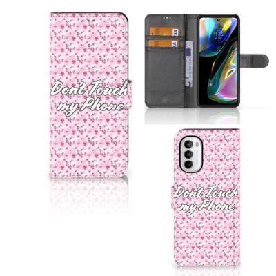 Motorola Moto G52 | Moto G82 Portemonnee Hoesje Flowers Pink DTMP Motorola Moto G52 | Moto G82 Portemonnee Hoesje Flowers Pink DTMP
