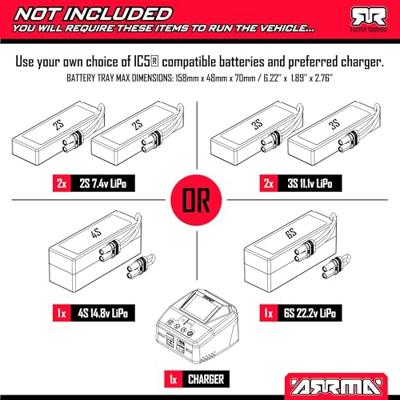 Arrma Kraton 6S EXB V6 BLX RTR - Zwart
