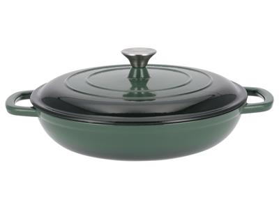 SILVERCREST Gietijzeren pan 30 cm 3,7 L (Groen)