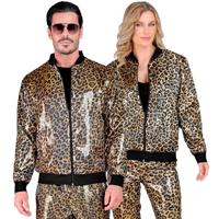 Pailletten Bomberjas Luipaard Volwassenen - thumbnail
