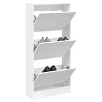 VidaXL Schoenenkast 60x21x125,5 cm bewerkt hout wit - thumbnail