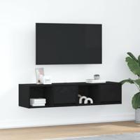 Tv-kasten 60x31x25,5 cm spaanplaat zwart eikenkleurig - thumbnail