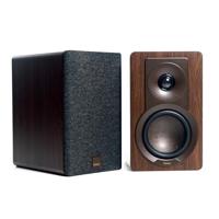 DALI KUPID Premium compacte passieve hifi-plankluidspreker, 2-weg design met 4,5 inch woofer en 1 inch tweeter, inclusief wandhouder (paar) - donker walnoot - thumbnail
