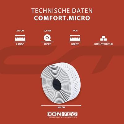 CONTEC stuurlint "comfort.micro" ct bar tape comfort.micro 200mm white