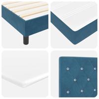 Boxspring bed met matras Donkerblauw 140 x 200 cm Fluweel - thumbnail