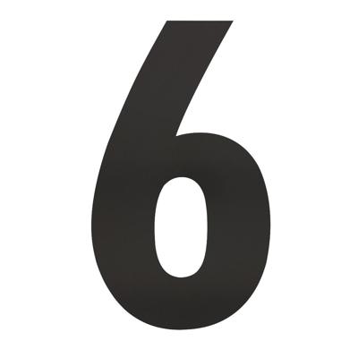 HUISNR 6 XXL HGT 50 CM RVS/M.ZW