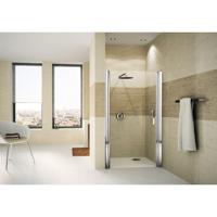 Novellini Giada draaideur voor nis 1B 87 90x195cm links mat chroom profiel en helder glas giadn1b87s-1b - thumbnail