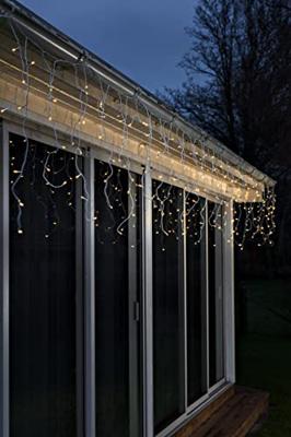 Konstsmide LED-gordijn Buiten 7 V 200 LED Barnsteen Instelbare lichtkleur, Timer, Dimbaar, Schemersensor, Schakelaar Konstsmide LED-gordijn Buiten 7 V 200 LED Barnsteen Instelbare lichtkleur, Timer, Dimbaar, Schemersensor, Schakelaar