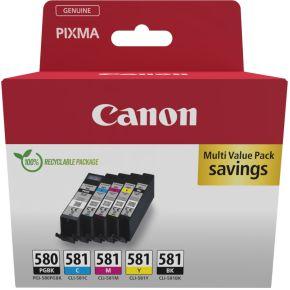 Canon inktcartridge 1 x PGI-580PGBK zwart + 1 x CLI-581, 200 - 1.660 pagina's, OEM 2078C008, 4 kleuren Canon inktcartridge 1 x PGI-580PGBK zwart + 1 x CLI-581, 200 - 1.660 pagina's, OEM 2078C008, 4 kleuren