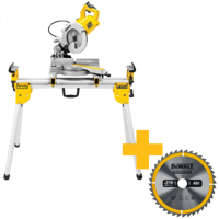DeWALT DWS777SET Afkort-/Verstekzaag met XPS 216mm 1800W + DE7033 Onderstel - thumbnail