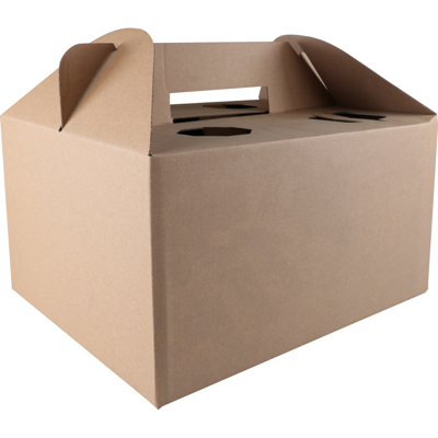 Maaltijdbezorgbox | golfkarton | 33x26x17cm | bruin | 15 stuks