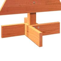 Kerstdecoratie kerstboom 60 cm massief grenenhout wasbruin - thumbnail