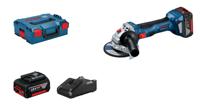 Bosch Blauw gws 18v-7 professional 18v accu haakse slijpmachine | 4.0ah accu's - 06019h9005 - thumbnail