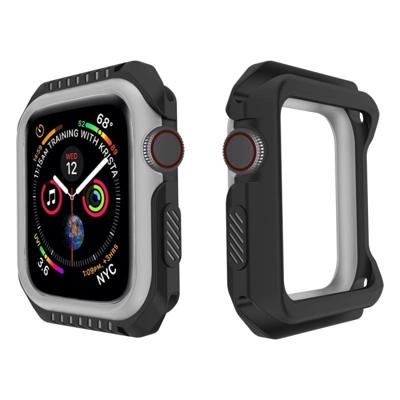 Smart Watch schokbestendig twee kleur beschermende case voor Apple Watch serie 3 42mm (zwart grijs)