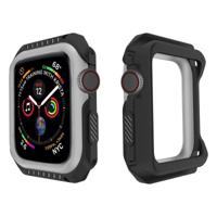 Smart Watch schokbestendig twee kleur beschermende case voor Apple Watch serie 3 42mm (zwart grijs) - thumbnail