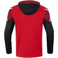 JAKO 6722K Sweater Met Kap Performance Kids - Rood/Zwart - 152 - thumbnail