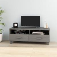 Tv-meubel HAMAR 106x40x40 cm massief grenenhout lichtgrijs - thumbnail