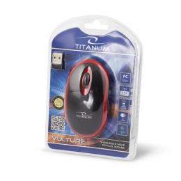 Titanum TM116E Draadloze 3D-muis 2.4GHZ Zwart / Rood