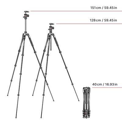 Manfrotto MKBFRTA4BK-BH Befree aluminium statiefkit Zwart