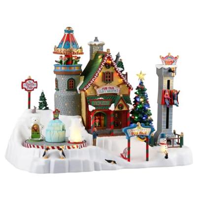Lemax north pole fun fair bewegend kersthuisje Santa&apos;s Wonderland 2023