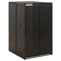 Containerberging enkel 70x80x117 cm poly rattan zwart - thumbnail