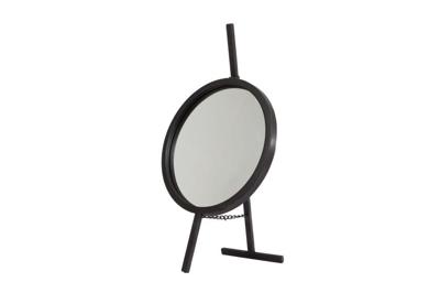 Spiegel Lauren zwart metaal 29,8x53,3x22,9cm