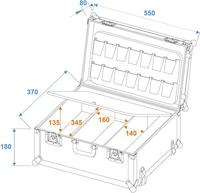 Omnitronic 3012622A Universele koffer (l x b x h) 380 x 550 x 230 mm - thumbnail