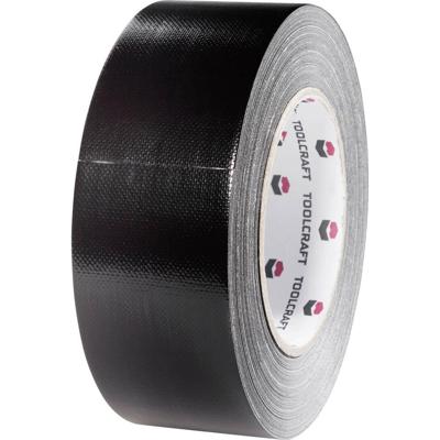 TOOLCRAFT 54B48L40SC 54B48L40SC Textieltape Gaffer Zwart (l x b) 40 m x 48 mm 1 stuk(s)