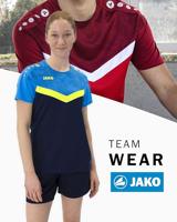JAKO 6124D T-Shirt Iconic Dames - Marine Jako-Blauw/Fluogeel - 36 - thumbnail