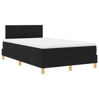 Boxspringbed met matras met matras Zwart 120 x 190 cm Stof