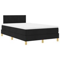 Boxspringbed met matras met matras Zwart 120 x 190 cm Stof - thumbnail