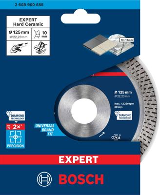 Bosch Accessories 2608900655 EXPERT HardCeramic Diamanten doorslijpschijf Diameter 125 mm Boordiameter 22.23 mm Steen, Beton, Baksteen, Tegels 1 stuk(s)