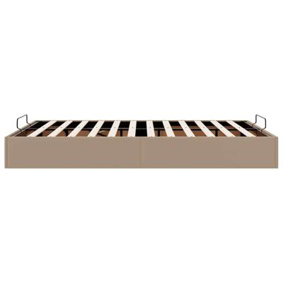 Bedframe zonder matras 140x190 cm kunstleer cappuccinokleurig - thumbnail