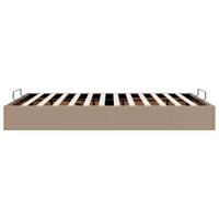 Bedframe zonder matras 140x190 cm kunstleer cappuccinokleurig - thumbnail
