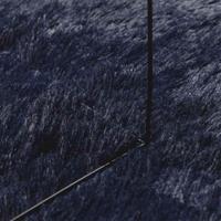 Hoogpolig vloerkleed NAVARRA 160x160 cm polyester marineblauw - thumbnail