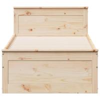 Bedframe zonder matras met hoofdbord grenenhout 90x200 cm - thumbnail
